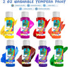 Washable Paint Set for Kids and Toddler - Finger Painting Kit for Toddlers with Non Toxic Washable Tempera, Brushes, Palette, Apron & More Art and Crafts Supplies - 30 Pcs