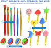 Washable Paint Set for Kids and Toddler - Finger Painting Kit for Toddlers with Non Toxic Washable Tempera, Brushes, Palette, Apron & More Art and Crafts Supplies - 30 Pcs