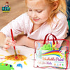 Washable Paint Set for Kids and Toddler - Finger Painting Kit for Toddlers with Non Toxic Washable Tempera, Brushes, Palette, Apron & More Art and Crafts Supplies - 30 Pcs