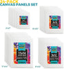 Canvases for Painting - 24 Pack Art Paint Canvas Panels Set Boards - 5x7, 8x10, 9x12, 11x14 Inches 100% Cotton Primed Painting Supplies for Acrylic, Oil, Tempera & Watercolor Paint