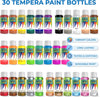 Washable Tempera Paint for Kids - 30 Colors Non Toxic Kids Paint Set with Toddler Art Supplies for Poster Paint, Finger Painting, School Projects and More