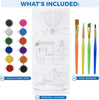 Acrylic Paint kit for Kids – 19 Piece Kids Acrylic Paint Set 12 nontoxic Acrylic Paint pots, 3 pre-Designed canvases, 4 paintbrushes Ultimate Kids Art Paint kit Craft Supplies Set