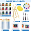 Acrylic Paint Set for Adults and Kids - Art Painting Supplies Kit with Acrylic Tubes, Canvas Panels, Tabletop Easel & More for Professional and Beginners