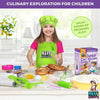 Kids Cooking and Baking Sets for Girls & Boys - Real Kitchen Utensils with Apron, Chef Hat, Toddler Safe Knife & More - Gift Set for Master Chef Junior - 20 Pcs