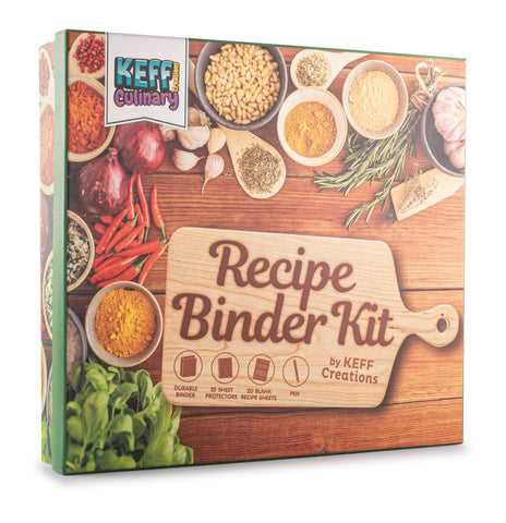 KEFF Recipe Book to Write in Your Own Recipes - 8.5x11 Recipe Binder Organizer with Blank Recipe Cards, Plastic Protector Sleeves, Divider & Pen, DIY KEFF Recipe Book to Write in Your Own Recipes - 8.5x11 Recipe Binder Organizer with Blank Recipe Cards, Plastic Protector Sleeves, Divider & Pen, DIY