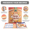 KEFF Recipe Binder Kit for Kids - Recipe Book To Write In Your Own Recipes - Cookbook Binder Organizer with Blank Recipe Cards, Card Holders, Dividers, Markers, Stencils & Stickers - 8.5x11