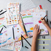 KEFF Recipe Binder Kit for Kids - Recipe Book To Write In Your Own Recipes - Cookbook Binder Organizer with Blank Recipe Cards, Card Holders, Dividers, Markers, Stencils & Stickers - 8.5x11