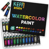 24 Vibrant Watercolor Paint Bundle