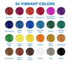 24 Vibrant Watercolor Paint Bundle