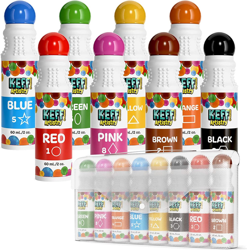 8 Piece Washable Dot Art Markers – KEFF Creations
