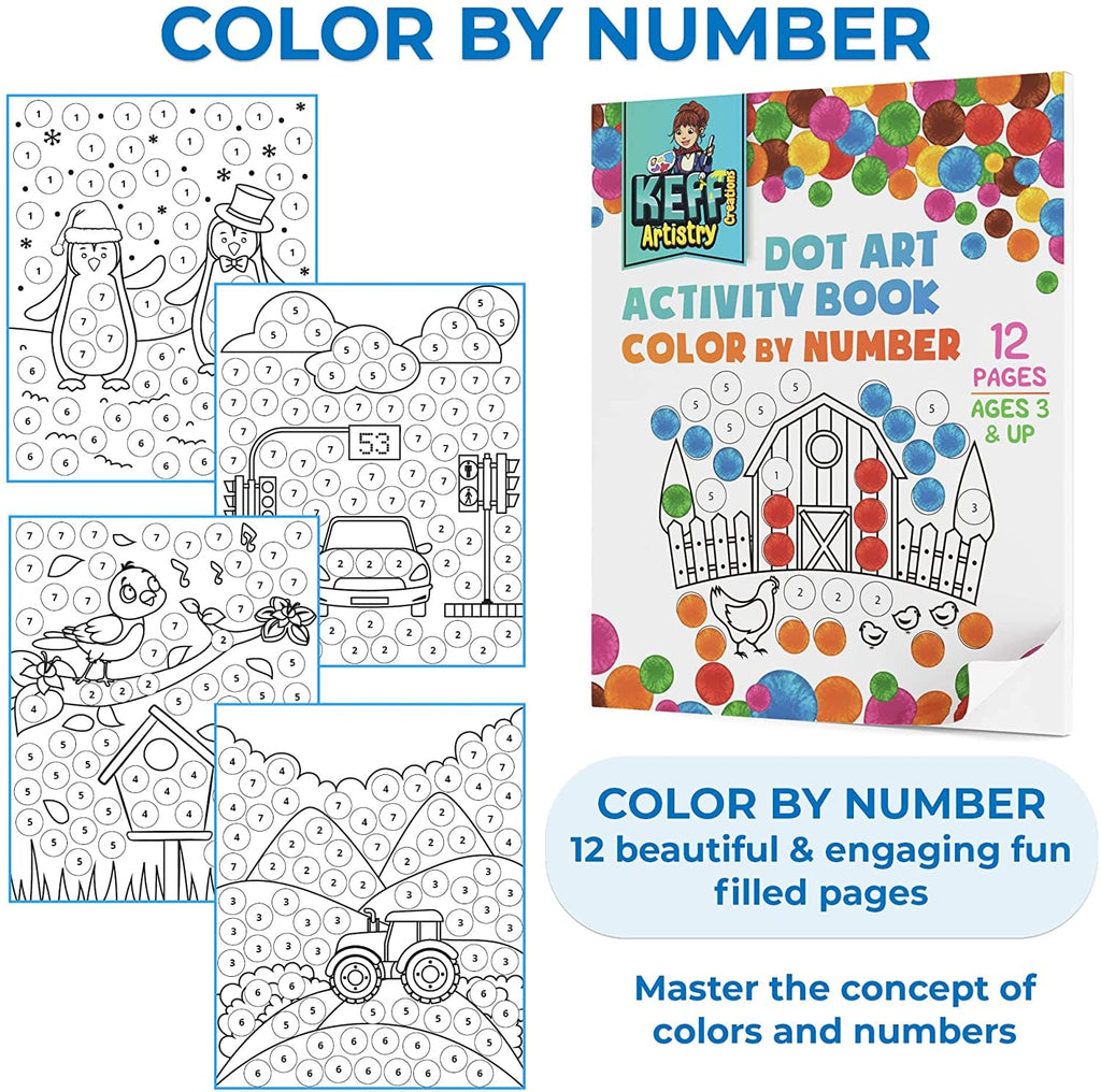 3 Pack Kids Dot Art Activity Book KEFF Creations
