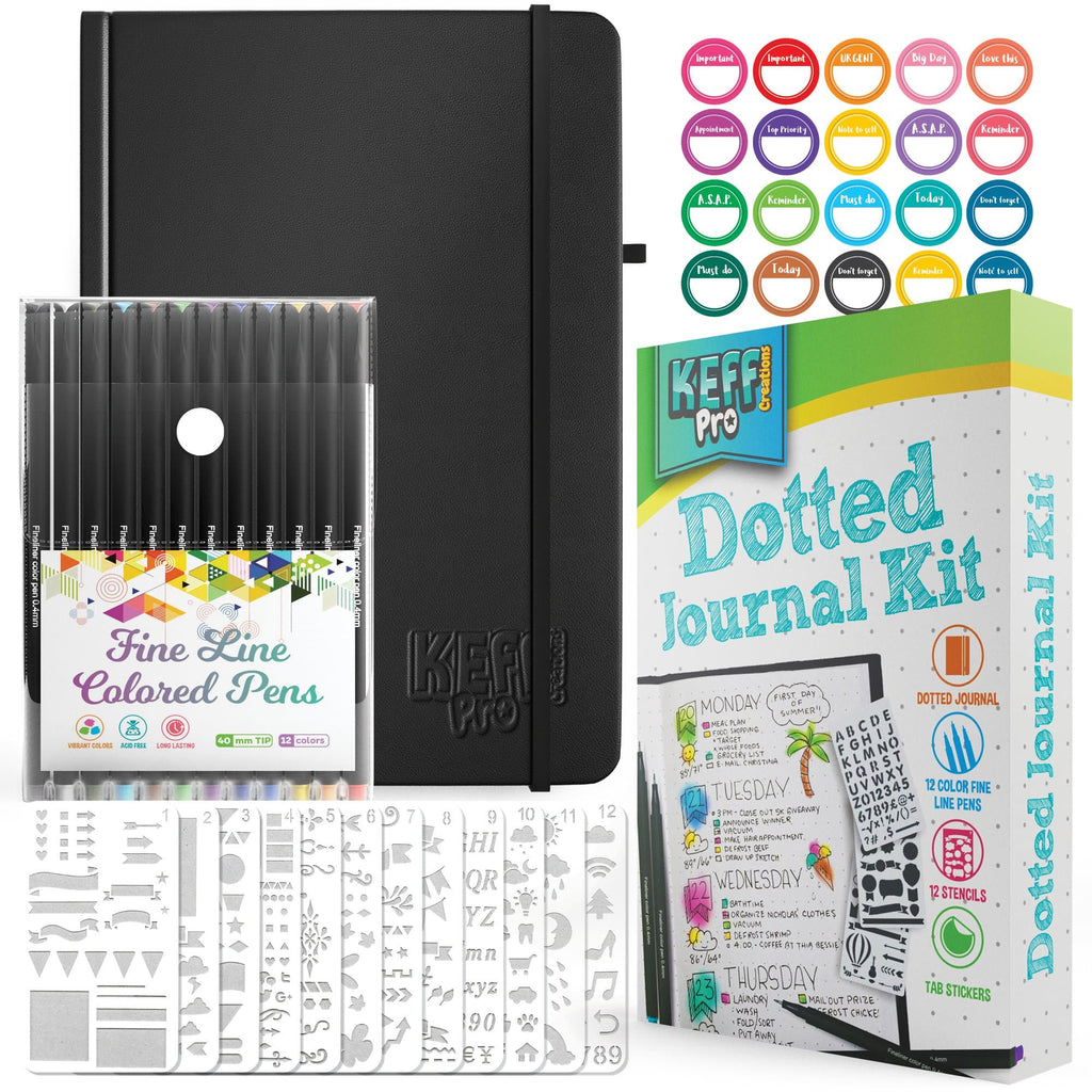 Ultimate Dotted Journal Kit With Case – KEFF Creations